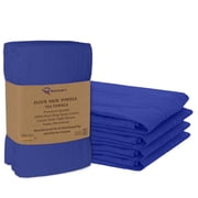 RUVANTI Flour Sack Towels 4 Pack 28x28 Inch, 100% Cotton Tea Towel, Reusable, Machine Washable, Absorbent BarTowels - Dish Cloth Perfect for Drying Dishes & Cleaning - Navy