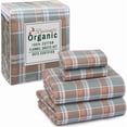 thumbnail image 1 of RUVANTI Organic Flannel Sheets King Size - 100% Cotton Double Brushed Bed Sheet Set - Deep Pocket 16 Inches - All Seasons Breathable, Extra Soft, Warm & Cozy - 4 Pieces - Spruce Blue, 1 of 8