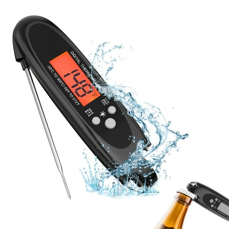RUXAN Food Thermometer with Magnet, LED Display, for Grilling, Cooking, Oven, Meat, Waterproof