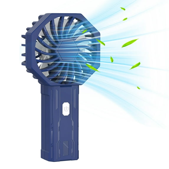RUXAN Small Fan Handheld, Battery Operated Fan, Rechargeable Mini Personal Fan for Outdoor,Home,Travel, Blue