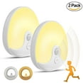 thumbnail image 1 of RUXAN Motion Sensor Night Lights Rechargeable, Magnetic LED Under-Cabinet Lights for Bed for Kitchen, Stairs, Hallway, Toilet - 2 Pack, 1 of 10