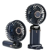 RUXAN Portable Fan- Handheld, 5 Speeds, 5000mAh Power, Adjustable Personal Fans for Travel, Camping, Blue