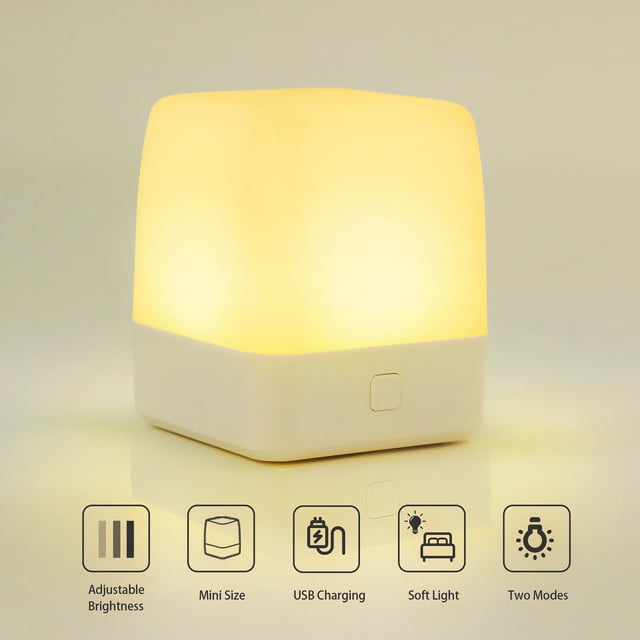 RUXAN Small Night Lamps for Kids,Portable Rechargeable Nightstands