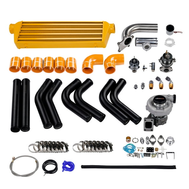 RUXAN T3 T04E Universal Turbocharger Kit +Wastegate+Intercooler+Pipes