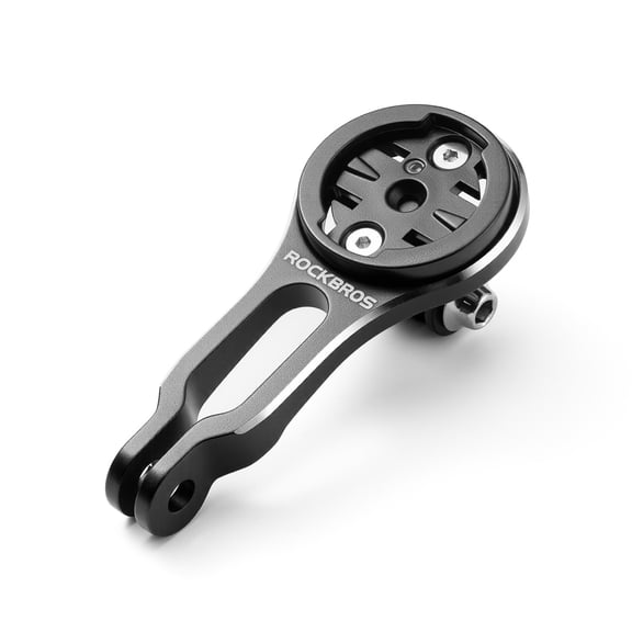 RUYIQUQU Bike Computer Mount for Garmin Bryton Wahoo, Aluminum Alloy Integrated Handlebar Extension Bracket with Action Camera and Bike Light Mount for Road Bicycle