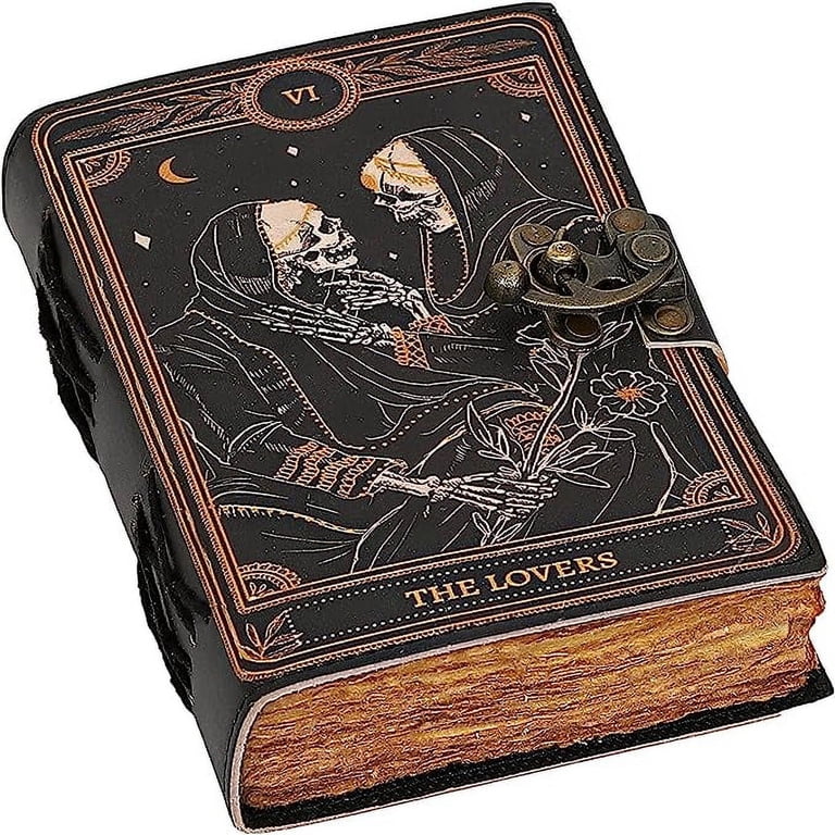 Ruzioon Book of Spells Leather Journal, 5x7 Inch, Handmade Gothic