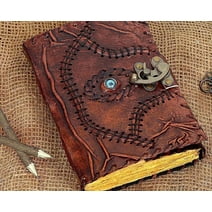 RUZIOON Hocus Pocus Book of Spells Hocus Pocus Spell book Prop Gifts Halloween Decorations Decor Leather Journal Writing Book of Shadow Best Christmas Gifts for Men and Women