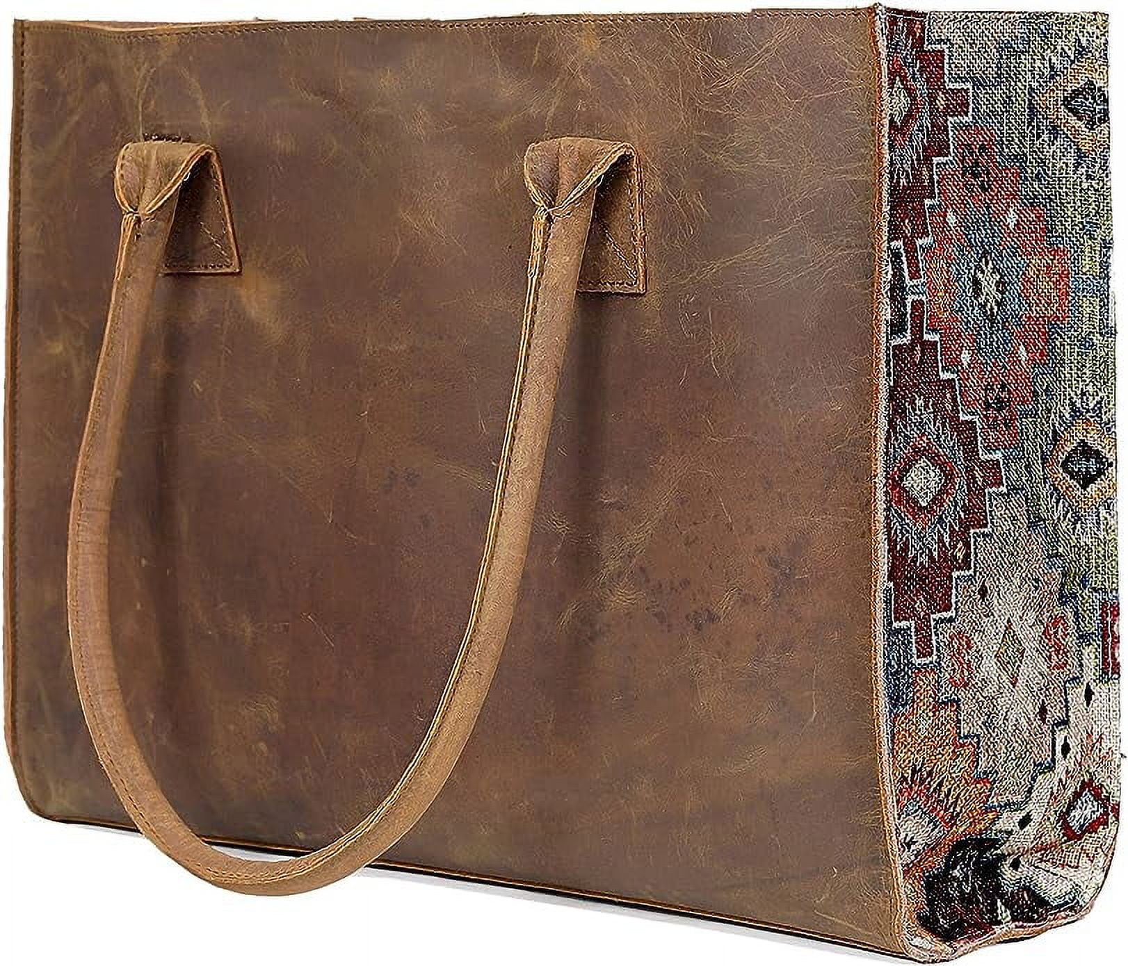 RUZIOON Leather Shoulder Bag Tote for Women Purse Satchel Travel Bag shopping Carry Messenger Multipurpose Handbag