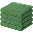 thumbnail image 1 of RUseeN 100% Cotton Waffle Weave Kitchen Dish Towels, Ultra Soft Absorbent Quick Drying Cleaning Towel, 13x28 Inches, 4-Pack, Grass Green, 1 of 7
