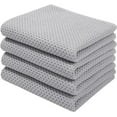 thumbnail image 1 of RUseeN 100% Cotton Waffle Weave Kitchen Dish Towels, Ultra Soft Absorbent Quick Drying Cleaning Towel, 13x28 Inches, 4-Pack, Light Gray, 1 of 7