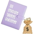 thumbnail image 1 of RUseeN 100 Envelopes Challenge Binder A5 Money Saving Binder, Easy and Fun Way to Save $5,050, Money Savings Budget Planner Book with Cash Envelopes for Budgeting Planner (Purple), 1 of 6