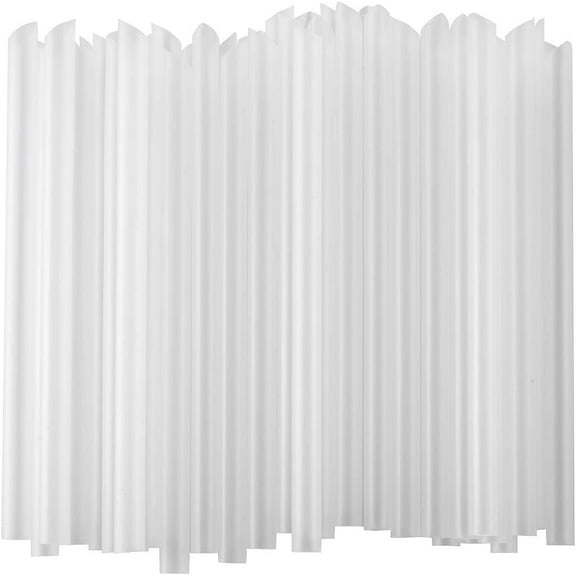 RUseeN,100 PCS Clear Plastic Boba Straws, 9.4 inch 11mm Disposable Smoothie Straws for Bubble Tea, Shakes, Popping Pearls(Clear)