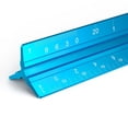 thumbnail image 1 of RUseeN 12” Architectural Scale, Aluminum Architectural Scale Triangular Drafting Ruler for Architects, Draftsmen, Students and Engineers, Blue, 1 of 7