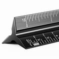 thumbnail image 1 of RUseeN 12” Engineer's Scale, Aluminum Laser Etched Triangle Drafting Tool for Civil Engineering Drafting, Engineering Drawings, Construction Drawings Blueprints Triangle Architect's Scale, Black, 1 of 7