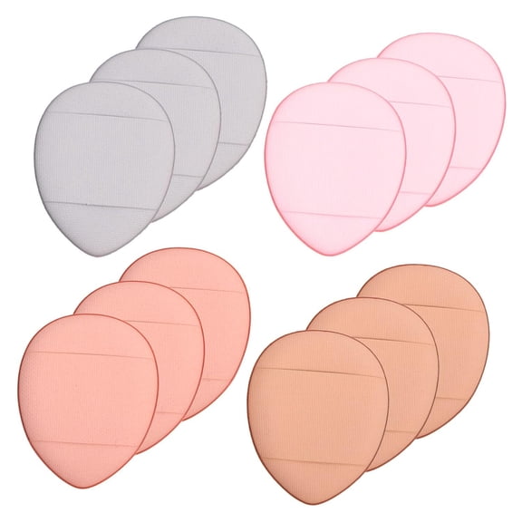 RUseeN 12 PCS Mini Makeup Puff Triangle Makeup Puff Finger Soft Makeup Puff Setting Sponge Mineral Powder Body Powder Cosmetic Foundation Cosmetic Finger Puff for Women, Random Color