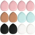 thumbnail image 1 of RUseeN 12 Pcs Finger Powder Puff Mini Makeup Sponge Soft Beauty Makeup Blender Puff for Foundation, Face Powder, Under Eye Setting, Concealer, Repair Cream, Cosmetic Tool, Random Color, 1 of 7