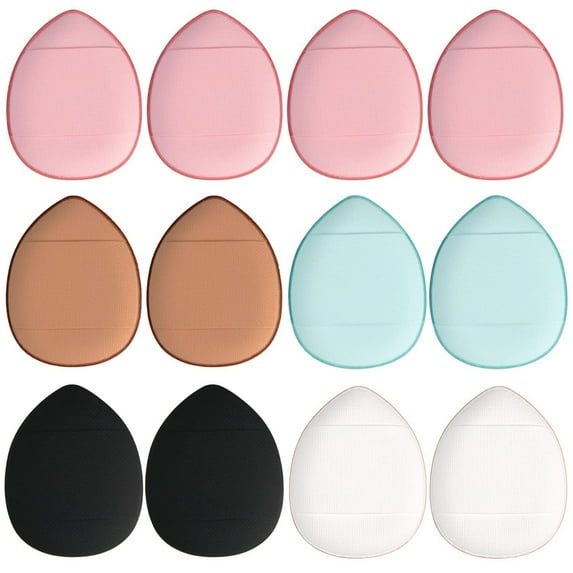 RUseeN 12 Pcs Finger Powder Puff Mini Makeup Sponge Soft Beauty Makeup Blender Puff for Foundation, Face Powder, Under Eye Setting, Concealer, Repair Cream, Cosmetic Tool, Random Color