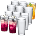 thumbnail image 1 of RUseeN 12 Piece Unbreakable Plastic Tumblers Drinkware, BPA-Free, Reusable Plastic Drinking Glasses for Home & Outdoors - Stackable, Lead-Free & Dishwasher Safe,16oz, 1 of 7