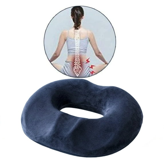 RUseeN 17.7"x16"x2.75" Donut Pillow Seat Cushion for Women, Hemorrhoid Treatment Tailbone Cushion, Large Seat Cushion for Prostate/Pregnancy/Bed Sores/Coccyx/Sciatica for Office Chair Car or Travel