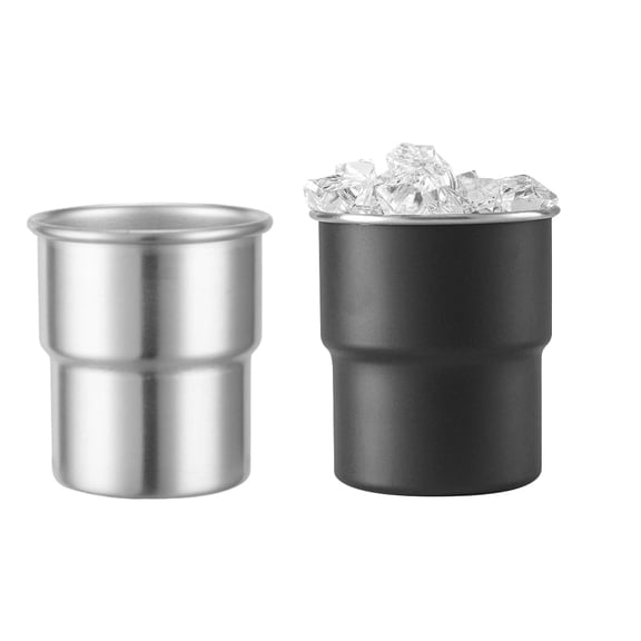 RUseeN 2 Pack 10 oz Stainless Steel Cups, Pint Cups, Stackable Metal Cups, Shatterproof Drinking Glasses for Cold Drinks, Beer, Wine, Bars, Parties