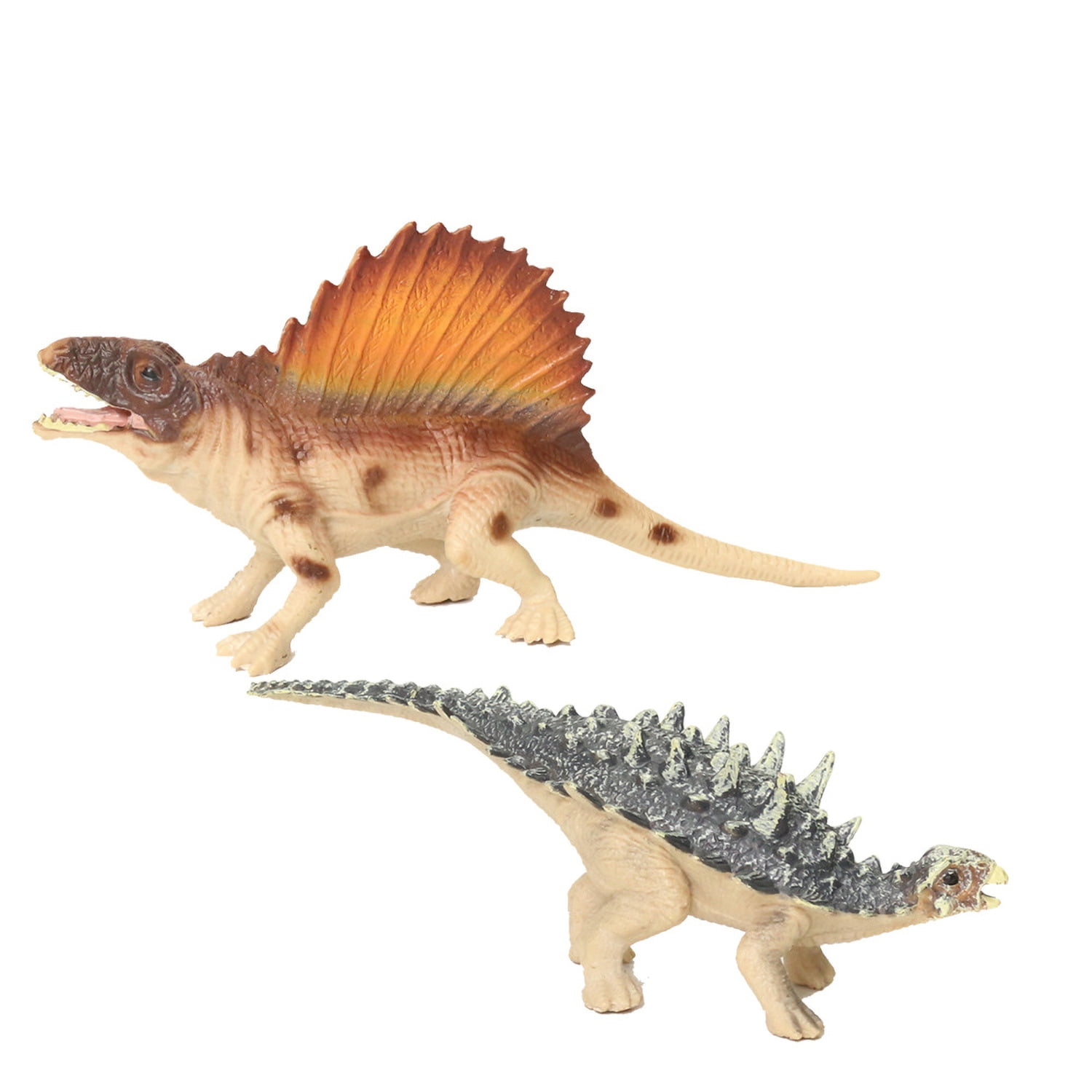 RUseeN 2 Pack Dinosaur Toy Dimetrodon & Ankylosauridae, Realistic ...