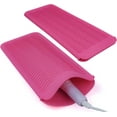 thumbnail image 1 of RUseeN 2 Pack Resistant Silicone Mat Pouch for Flat Iron, Curling Iron, Hot Hair Tools, 11 * 5 Inches, Pink, 1 of 7