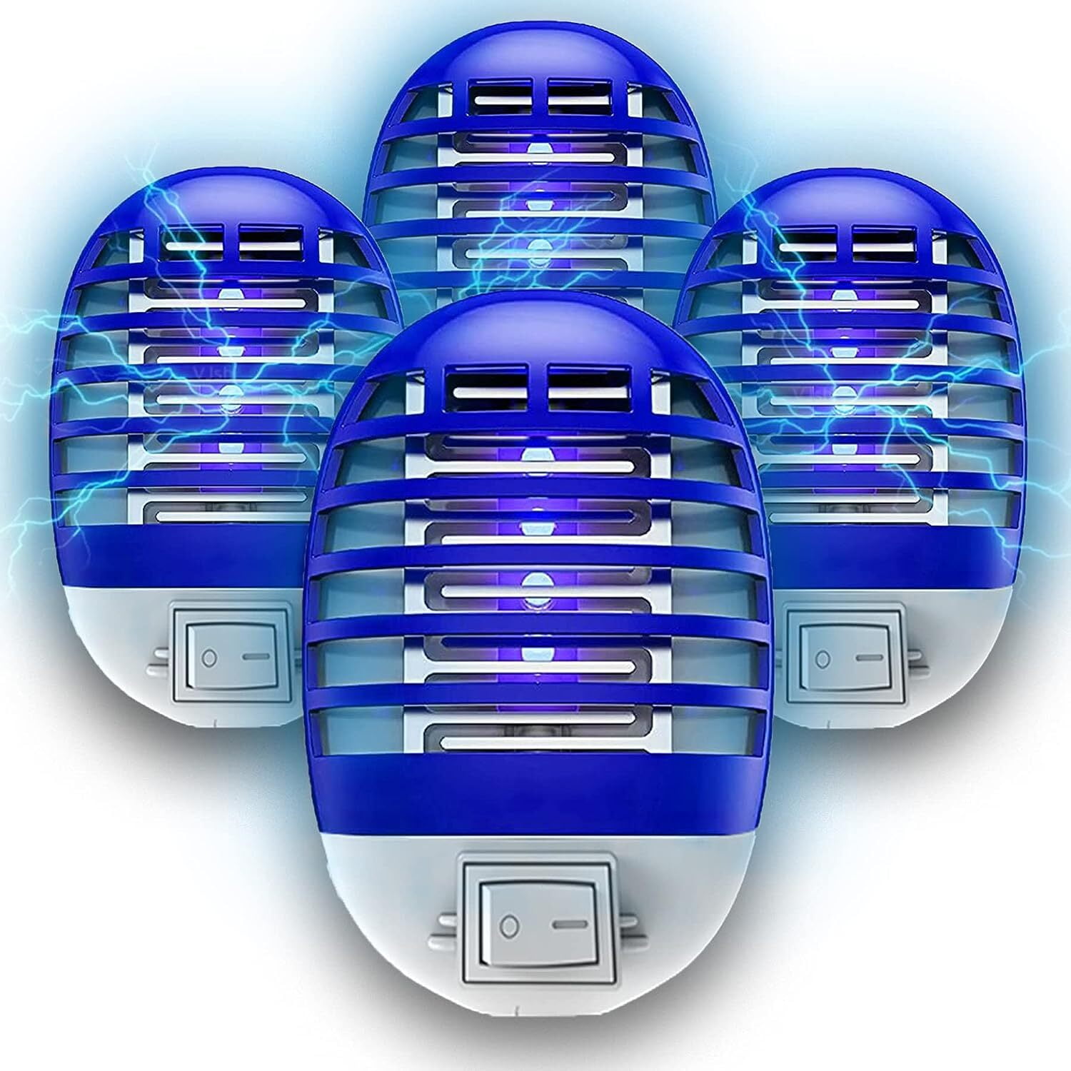 RUseeN 4 Pack Bug Zapper, LED Attract Mosquito and Fly Killer for