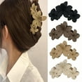 thumbnail image 1 of RUseeN 4 Pcs Big Flower Hair Clips for Women, Non-Slip Strong Hold Jaw Clips, Large Matte Claw Clips for Thick Hair, Accessories for Women and Girls, 1 of 7