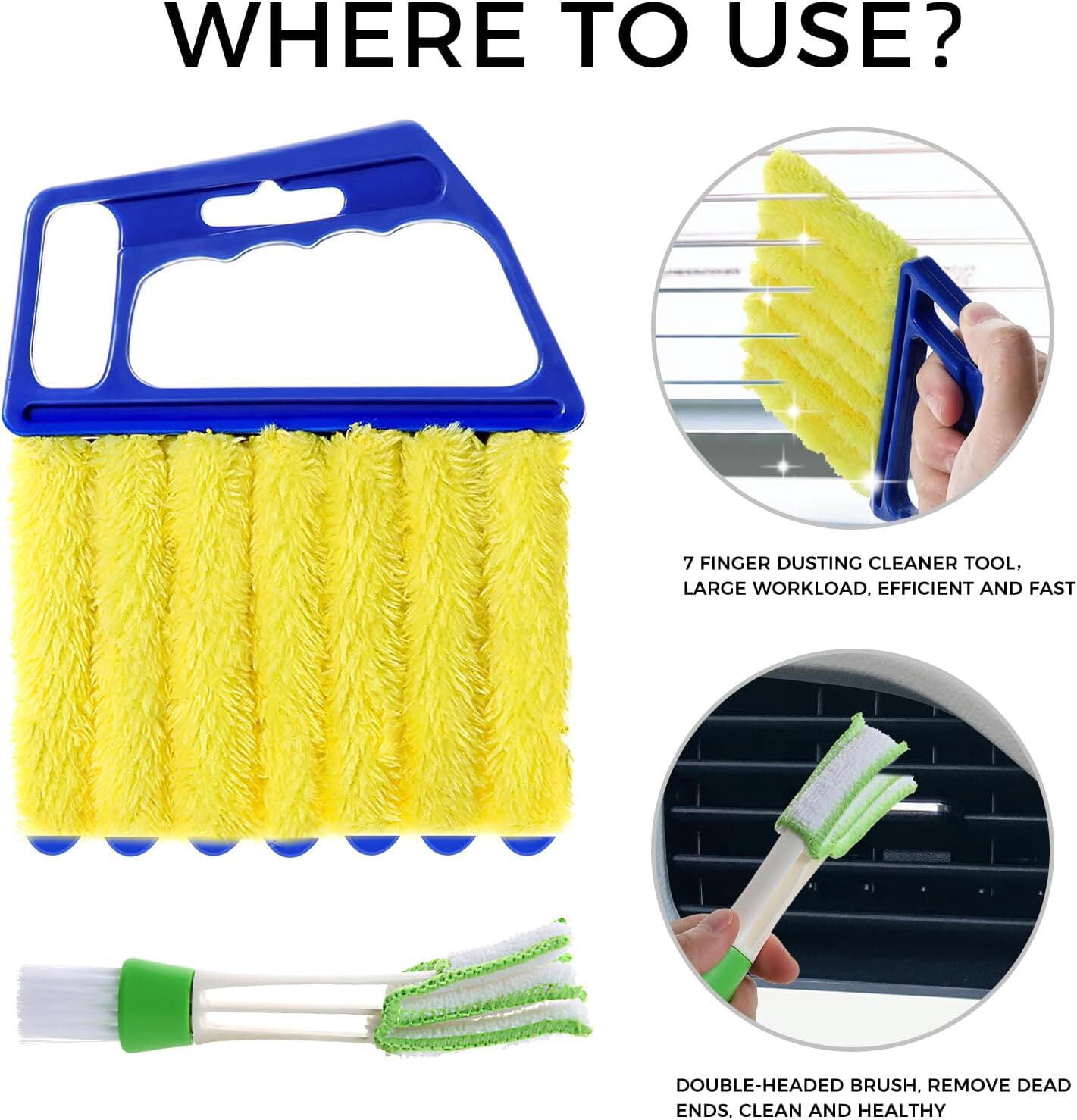 Shutter Cleaners RUseeN 4Pcs Window Venetian Blind Cleaner Duster Tool,Shutter Cleaner ...