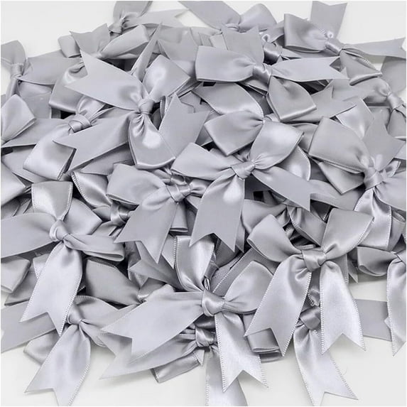 RUseeN 50 Pcs Gift Wrap Ribbon Bows 3.1 Inch Craft Small Mini Bows DIY for Sewing, Scrapbooking, Wedding, Gift, Christmas Decoration