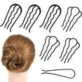 thumbnail image 1 of RUseeN 7 Piece U Shape Hair Combs Hair Fork for Women Accessories, Hair Side Combs for Updo Bun, French Style Hair Sticks Forks for Vintage Hairstyle French Twist Hair Tool, Black, 1 of 7