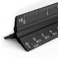 thumbnail image 1 of RUseeN Architectural Scaling Ruler, 12'' Imperial Architectural Scaling Tools, Engineering Drafting Construction Drawing Blueprints Triangular Architect Scaling Rulers (Black), 1 of 7