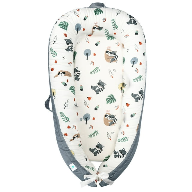 RUseeN Baby Lounger Pillow, Ultra Soft Cotton & Breathable Fiberfill