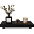 thumbnail image 1 of RUseeN Black Small Wood Tray Pedestal Stand Farmhouse Bathroom Decor Decorative Wooden Riser Kitchen Soap Dish Holder for Vanity, Counter, Sink, Large 8.6" x 3.6", 1 of 7