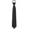 thumbnail image 1 of RUseeN Boys Ties Solid Color Pre-Tied Kids Necktie for Age 8-12 Adjustable Woven Formal Kids Tie Wedding School Graduation, Black, 1 of 8