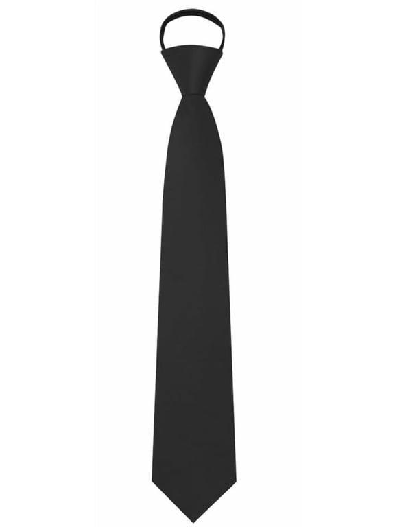 RUseeN Boys Ties Solid Color Pre-Tied s Necktie for Age 8-12 Adjustable Woven Formal s Tie Wedding School Graduation, Black
