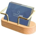 thumbnail image 1 of RUseeN Business Card Holder for Desk, Wood Business Card Stand for Office, Tabletop, Wooden Creative Business Card Display for Desk, 1 of 7