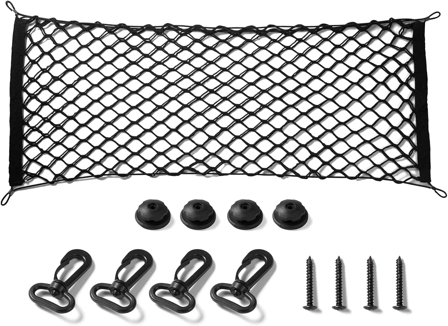 RUseeN Car Rear Cargo Net, Adjustable Elastic Storage Organizer Net ...