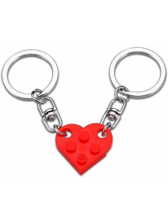 Couples Matching Stuff Red Heart Keychain Gifts for Boyfriend Girlfriend Valentine's Day Gifts for Couple Best Friends Him Her