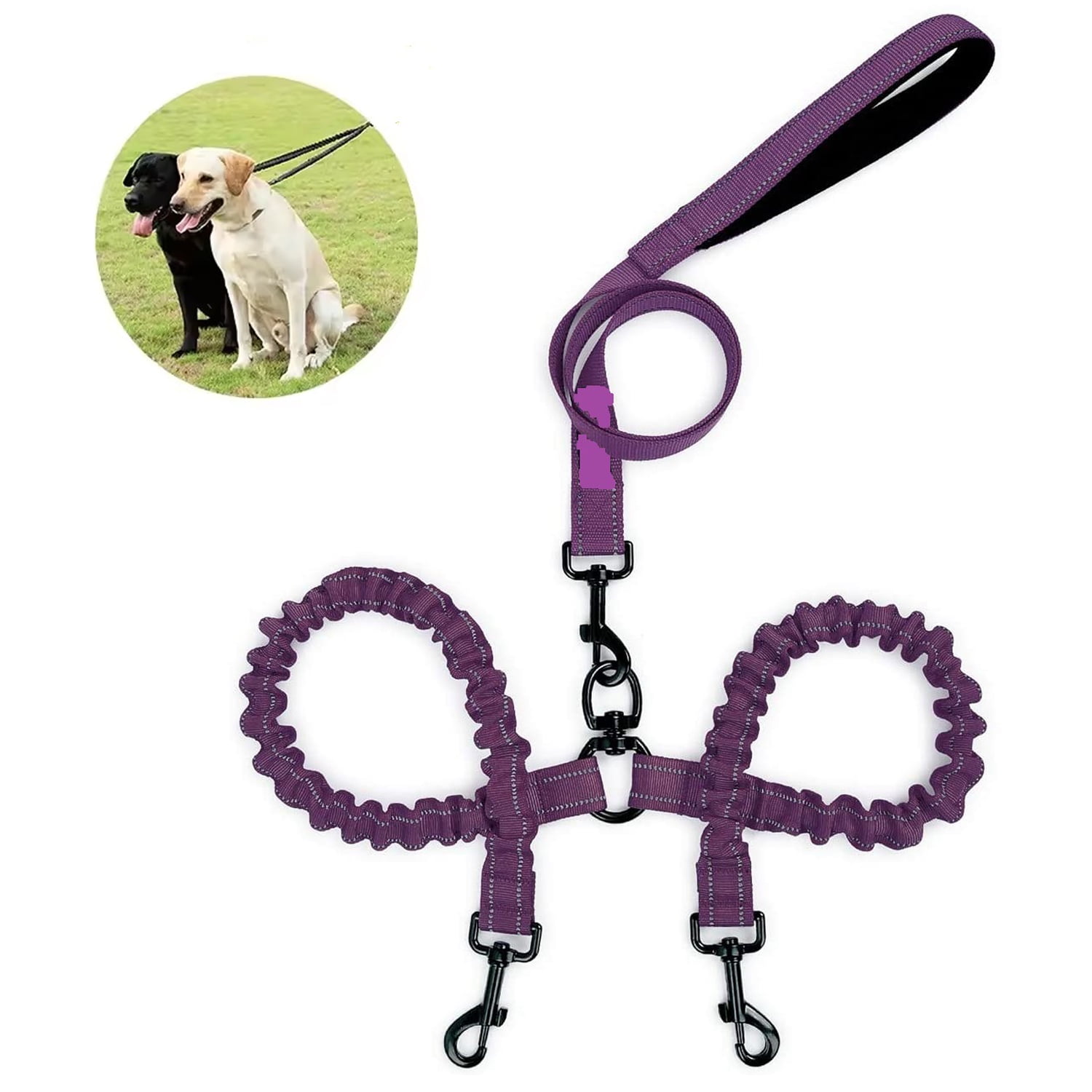 Pettom Heavy Duty Double Dog Leash Heavy Duty Dog Coupler Pettom