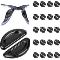 RUseeN Eyeglass Nose Pads, 3.2mm Thickness Adhesive Anti Slip Glasses Nose Grips with Air Bag for Sunglasses Eyeglasses Reading Glasses (20 Pairs, Black)