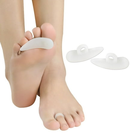 RUseeN Gel Hammer Toe Crest Cushions, Right/Left Hammertoe Gel Support Pads, Straightener and Corrector for Curled, Crooked, Overlapping, Clubbed Claw and Mallet Toes Curling Relief (4 Pair/8Pcs)