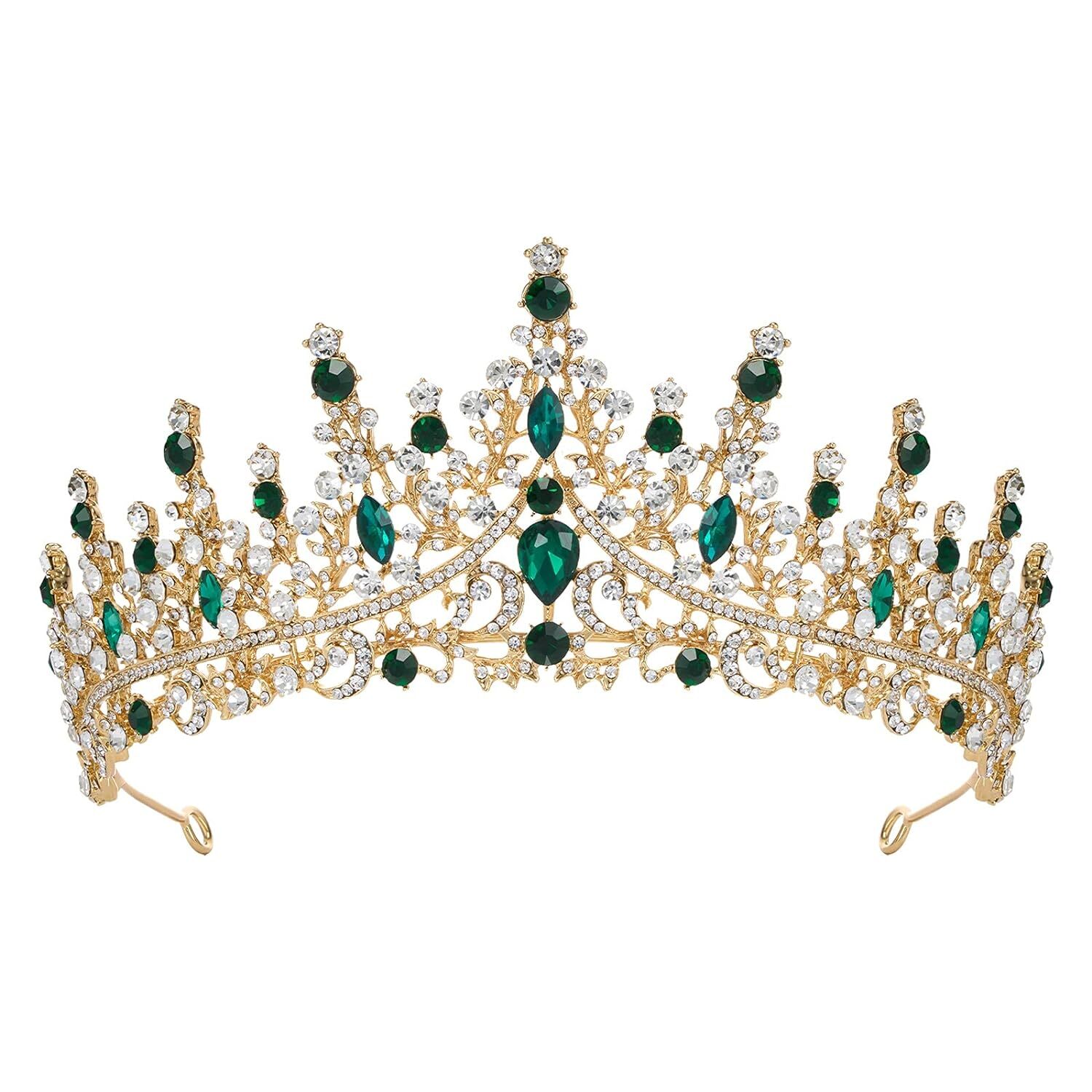 Wedding Hair Accessories Pageant Prom Tiara Crows Rhinestones Crystal Diadem Women Bride Princess Queen Headband Bridal Jewelry