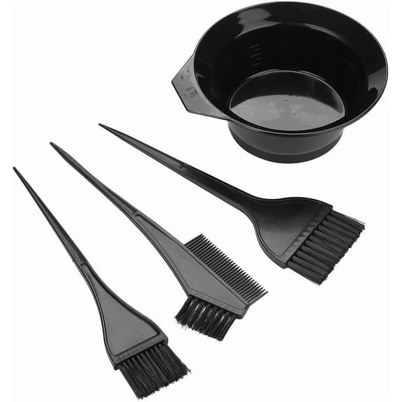 RUseeN Hair Dye Color Brush and Bowl Set, 4pcs Hair Color Brush Mixing Bowl Kit Tools for Hair Tint Dying Coloring Applicator, Dye Brush & Comb/Mixing Bowl/Tint Tool