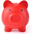 thumbnail image 1 of RUseeN Large Piggy Bank, Unbreakable Plastic Money Bank, Coin Bank for Girls and Boys, Large Size Piggy Banks, Practical Gifts for Birthday, Easter, Baby Shower (Red), 1 of 5
