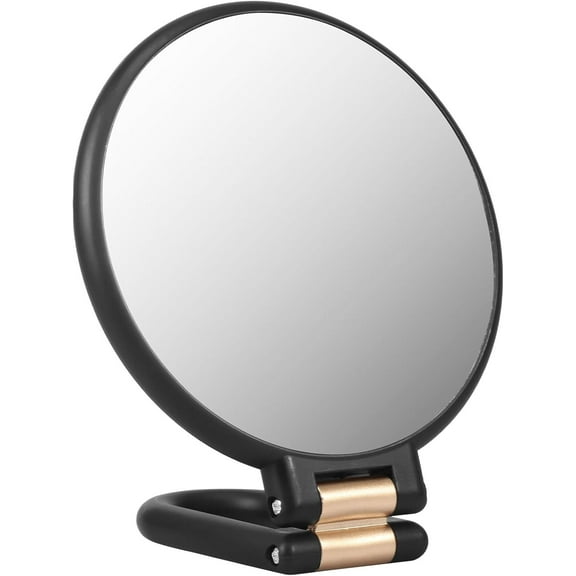 RUseeN Magnifying Handheld Mirror Double Sided, 1X 30X Magnification Hand Mirror, Travel Folding Held Adjustable Rotation Pedestal Makeup Desk Vanity