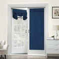 thumbnail image 1 of RUseeN Navy French Door Curtains Blue Privacy Blackout Door Curtains, 26 X 68 Inch Room Darkening Curtains for Glass Door, Thermal Insulated Tie Up Shades Window Curtains for Bedroom, 1 Panel, 1 of 8