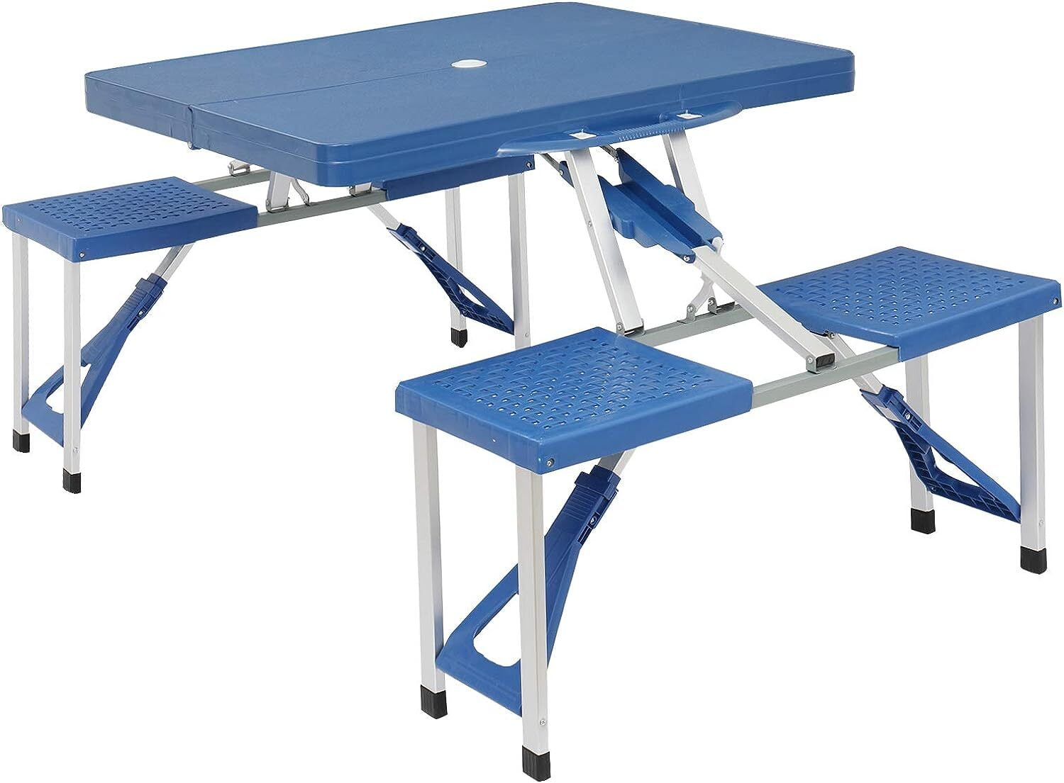 RUseeN Outdoor Portable Folding Camping Table Set, Picnic Table Folding Camping Table Chair Set