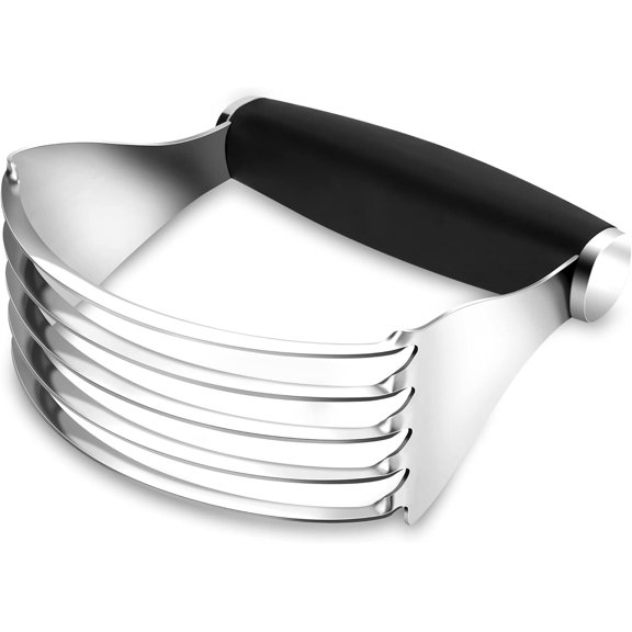 RUseeN Pastry Shortening Blender Cutter, Stainless Steel Dough Masher for Butter, Biscuit, Baking, Kneading, Dough, Flakier and Fluffier Pie Crusts, Almond, Hand Kitchen Tool
