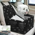 thumbnail image 1 of RUseeN Pet Car Seat Booster for Dogs Travel, Small Dog Car Seat Puppy Portable Pet Booster Car Seat with Clip-on Safety Leash and PVC Fram, Anti-Collapse, Dog Car Seats for Small Dogs Under 25, Black, 1 of 8